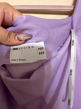 ASOS Lilac Satin Slip Dress